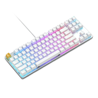 Glorious GMMK RGB Full Size Mechanical Keyboard - White Ice Edition